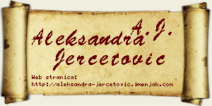 Aleksandra Jerčetović vizit kartica